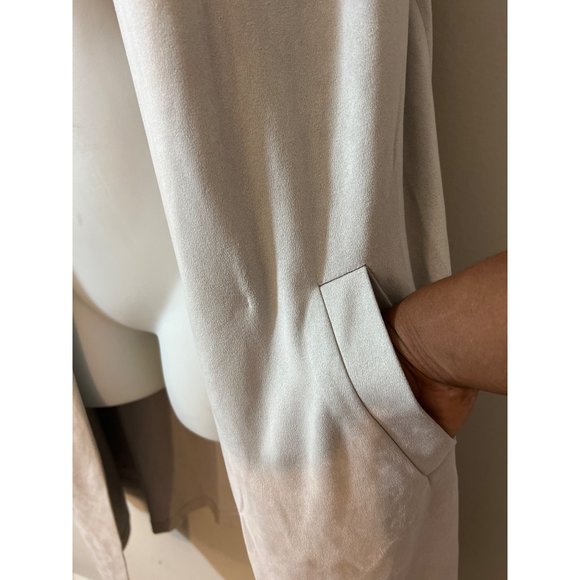 JOAN VASS Light Grey Sleeveless Long Cardigan - Women's Size Small - Picture 2 of 6